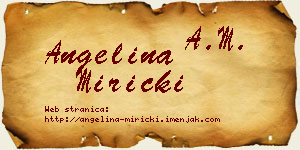 Angelina Miricki vizit kartica